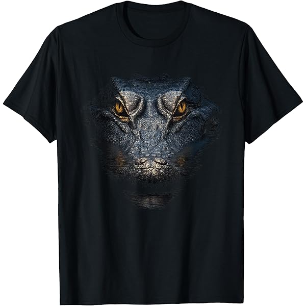 Amazon.com: Crocodile Alligator Animal Illustration T-Shirt